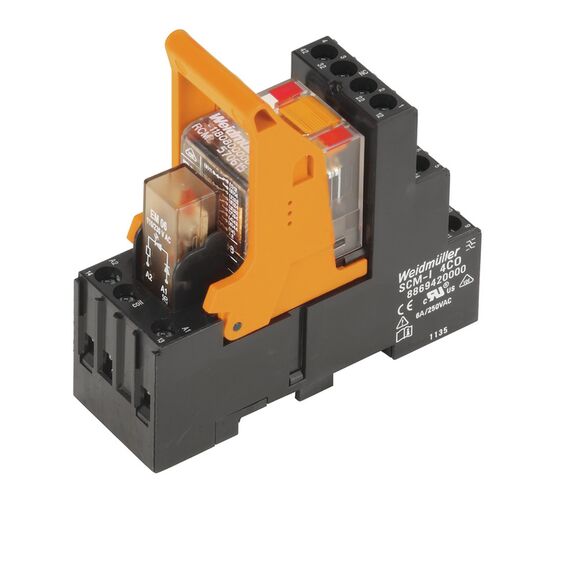 Releu cu soclu Weidmüller RCMKIT-I 230VAC 4CO LD, cod 8921060000 - megora.ro