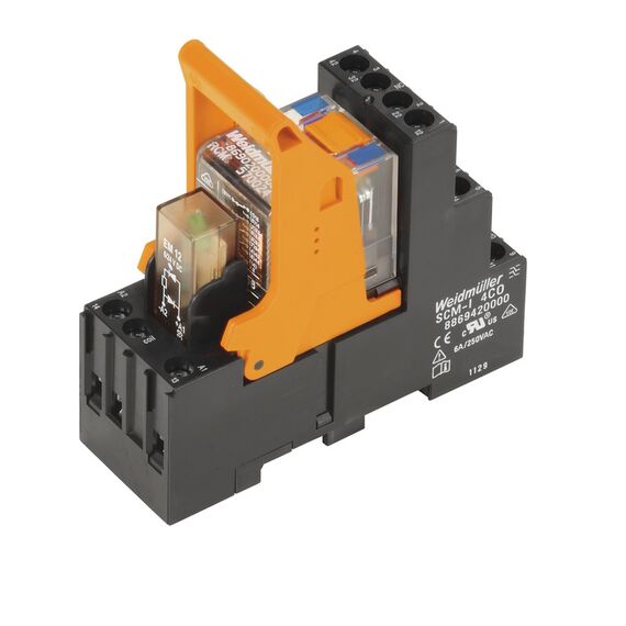 Releu cu soclu Weidmüller RCMKIT-I 24VDC 4CO LD, cod 8921030000 - megora.ro