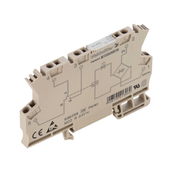 Releu șină DIN Weidmüller MCZ R 24VDC, cod 8365980000 - megora.ro