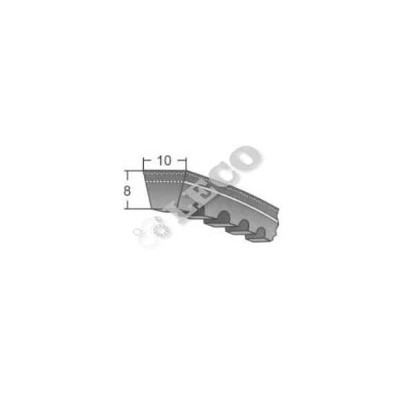 Curea trapezoidală dințată îngustă Powerbelt Avx10X1625 La - megora.ro