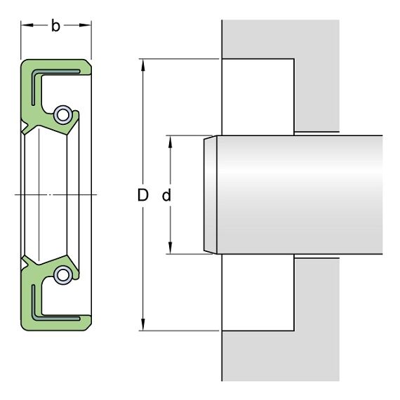 Simering SKF 32x42x7 HMSA10 RG cu buză antipraf - megora.ro