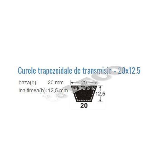 Curea trapezoidală Rubena 20X12.5X2500 Li - megora.ro