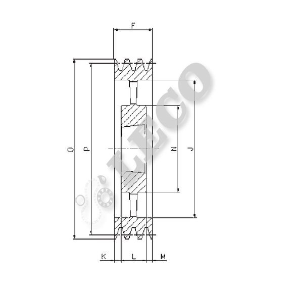 Roată curea Leco Roata Spc 212/5 Bc3535 - megora.ro