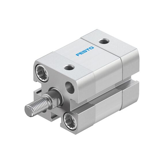 Cilindru compact Ø16 mm, Festo ADN16, cu acțiune dublă, piston cu filet M6 FE, cu frână și magnet, ISO21287 - megora.ro