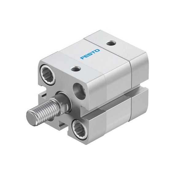 Cilindru compact Ø20 mm, Festo ADN20, cu acțiune dublă, piston cu filet M8 FE, cu frână și magnet, ISO21287 - megora.ro