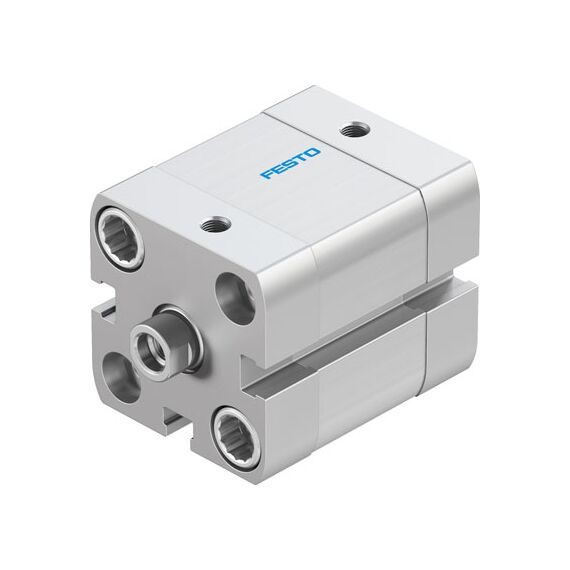 Cilindru compact Ø25 mm, Festo ADN25, cu acțiune dublă, piston cu filet M6 FI, cu frână și magnet, ISO21287 - megora.ro