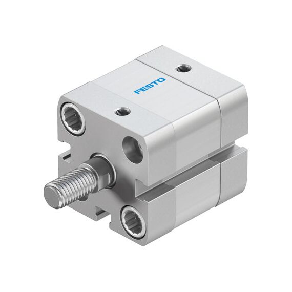 Cilindru compact Ø25 mm, Festo ADN25, cu acțiune dublă, piston cu filet M8 FE, cu frână și magnet, ISO21287 - megora.ro