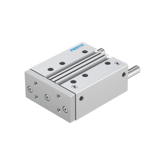 Cilindru ghidat Ø63 mm, Festo DFM63, cu acțiune dublă, ghidaj cu bile recirculante, frână și magnet - megora.ro