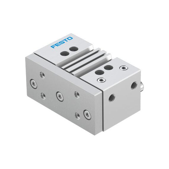 Cilindru ghidat Ø63 mm, Festo DFM63, cu acțiune dublă, ghidaj cu bile recirculante, frână și magnet - megora.ro