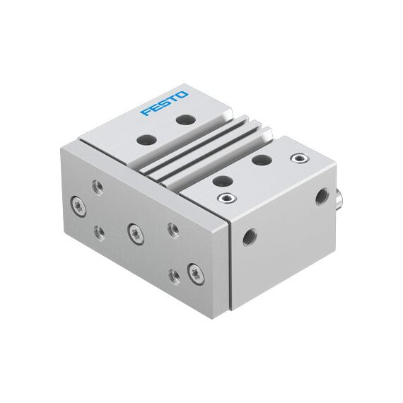 Cilindru ghidat Ø63 mm, Festo DFM63, cu acțiune dublă, ghidaj cu bile recirculante, frână și magnet - megora.ro