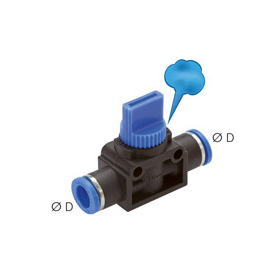 Robinet cu descarcare EMC HVFF04-04, diametru Ø4 - megora.ro