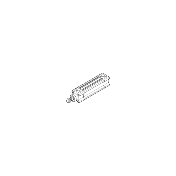 Cilindru standard Ø32 mm, Festo DSBC32, cu acțiune dublă, piston cu filet M10x1.25 FE, cu frână și magnet, ISO15552 - megora.ro