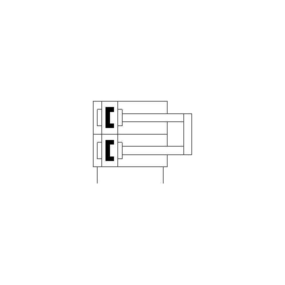 Mini-sanie piston Ø6 mm, Festo DGST6, cu acțiune dublă, frână (amortizare cu elastomer la ambele capete) și magnet - megora.ro