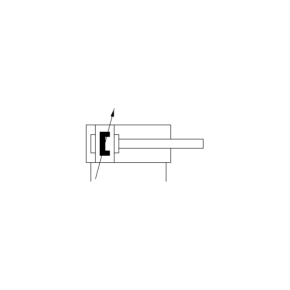 Cilindru standard Ø40 mm, Festo DSBC40, cu acțiune dublă, piston cu filet M12x1.25 FE, cu frână și magnet, ISO15552 - megora.ro