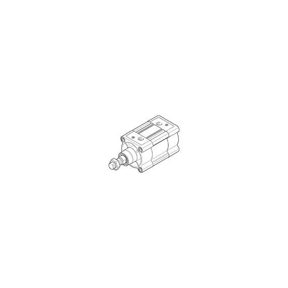 Cilindru standard Ø80 mm, Festo DSBC80, cu acțiune dublă, piston cu filet M20x1.5 FE, cu frână și magnet, ISO15552 - megora.ro