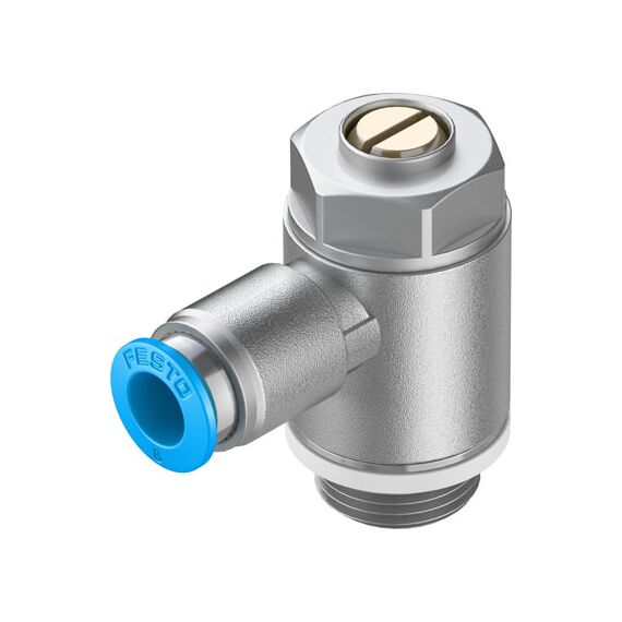 Drosel cu supapă de sens Festo GRLA-3/8-QS-8-D, cod 193150 Q8->G3/8 cu șurub drept - megora.ro