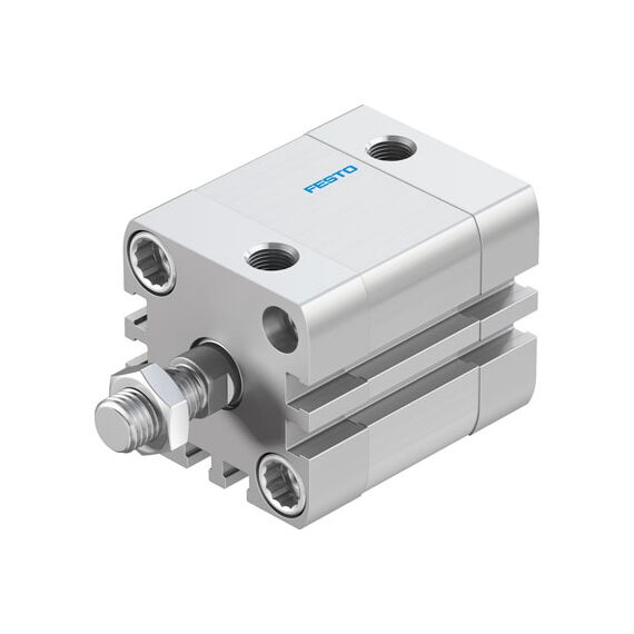 Cilindru compact Ø32 mm, Festo ADN32, cu acțiune dublă, piston cu filet M10x1.25 FE, cu frână și magnet, ISO21287 - megora.ro