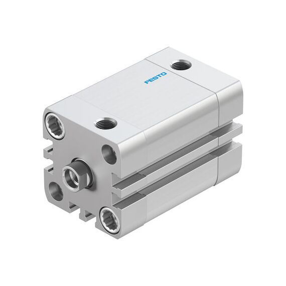 Cilindru compact Ø32 mm, Festo ADN32, cu acțiune dublă, piston cu filet M8 FI, cu frână și magnet, ISO21287 - megora.ro