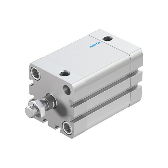 Cilindru compact Ø40 mm, Festo ADN40, cu acțiune dublă, piston cu filet M10x1.25 FE, cu frână și magnet, ISO21287 - megora.ro