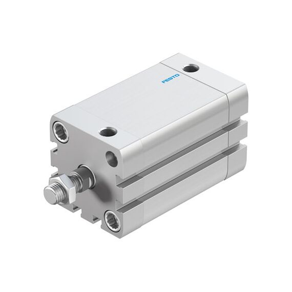 Cilindru compact Ø40 mm, Festo ADN40, cu acțiune dublă, piston cu filet M10x1.25 FE, cu frână și magnet, ISO21287 - megora.ro