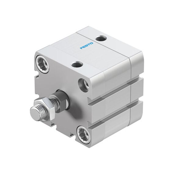 Cilindru compact Ø50 mm, Festo ADN50, cu acțiune dublă, piston cu filet M12x1.25 FE, cu frână și magnet, ISO21287 - megora.ro