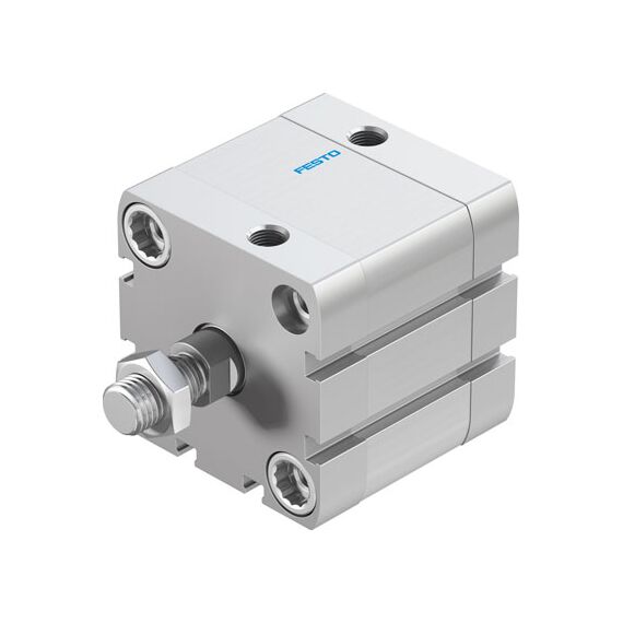 Cilindru compact Ø50 mm, Festo ADN50, cu acțiune dublă, piston cu filet M12x1.25 FE, cu frână și magnet, ISO21287 - megora.ro
