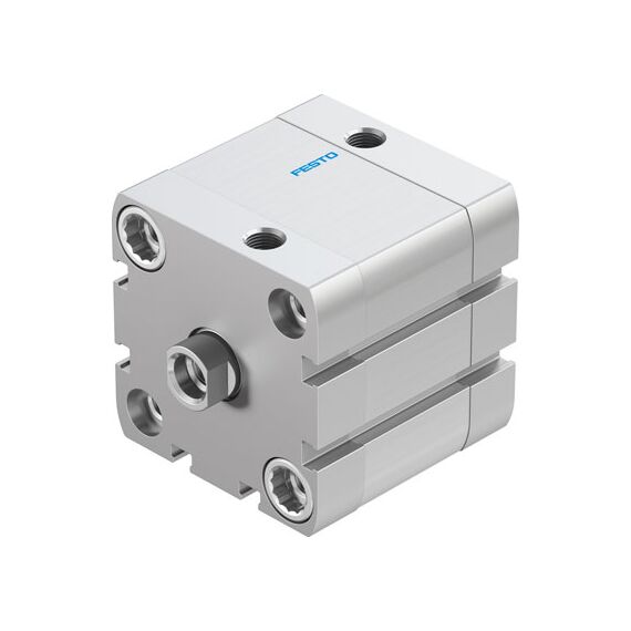 Cilindru compact Ø50 mm, Festo ADN50, cu acțiune dublă, piston cu filet M10 FI, cu frână și magnet, ISO21287 - megora.ro