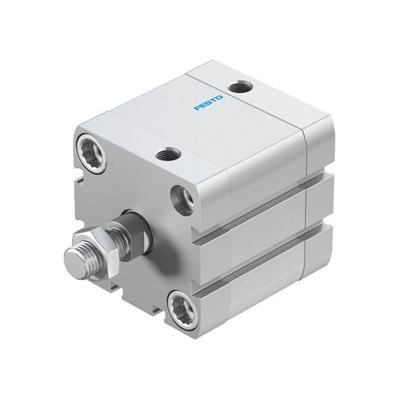 Cilindru compact Ø50 mm, Festo ADN50, cu acțiune dublă, piston cu filet M12x1.25 FE, cu frână și magnet, ISO21287 - megora.ro