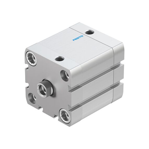 Cilindru compact Ø50 mm, Festo ADN50, cu acțiune dublă, piston cu filet M10 FI, cu frână și magnet, ISO21287 - megora.ro