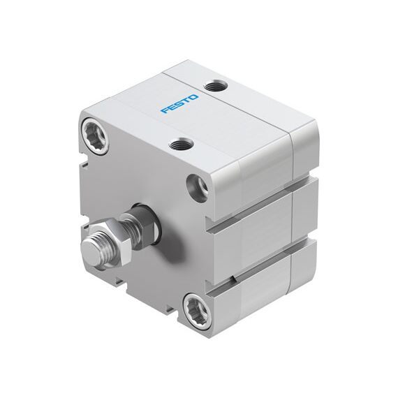 Cilindru compact Ø63 mm, Festo ADN63, cu acțiune dublă, piston cu filet M12x1.25 FE, cu frână și magnet, ISO21287 - megora.ro