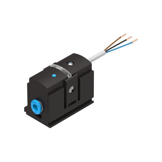 Senzor de presiune Festo SDE5-D10-FP-Q4E-P-K, cod 542901, 0...10 bar, PNP NO, fără mufă, conexiune Q4, 3 fire - megora.ro