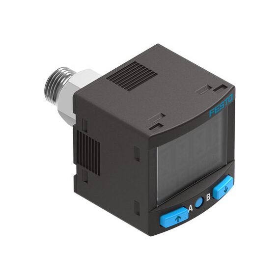 Senzor de presiune Festo SPAN-P10R-G18M-PN-PN-L1, cod 8035544, 0...10 bar, 2x PNP/NPN NO/NC, mufă L1, conexiune G1/8 FE, M5, 4 fire - megora.ro
