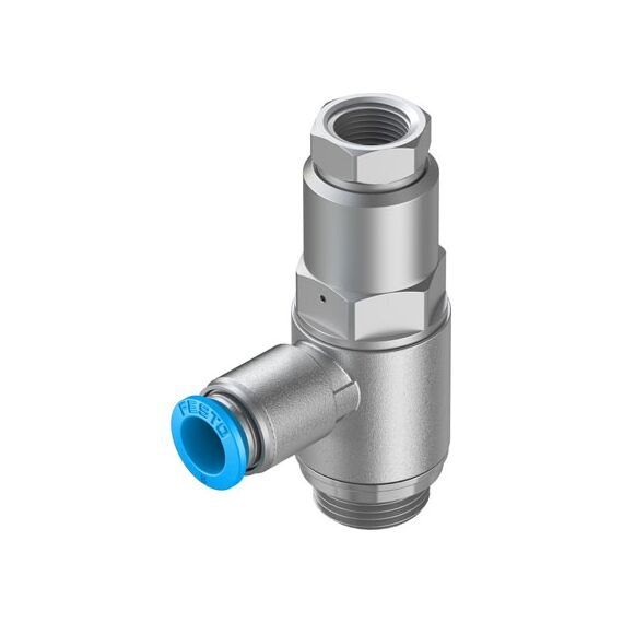 Supapa de sens pilotată Festo HGL-3/8-QS-8, cod 530043 Q8->G3/8 (pilot G1/4), 1200 l/min - megora.ro