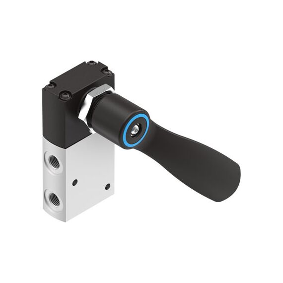 Ventil cu pârghie Festo VHEF-HST-M32-M-G18, cod 4165853, 3/2 NC, acțiune monostabil, conexiune G1/8 - megora.ro