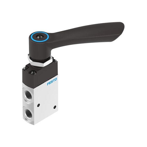 Ventil cu pârghie Festo VHEF-HT-B32-G14, cod 8080939, 3/2 NC, acțiune bistabil, conexiune G1/4 - megora.ro