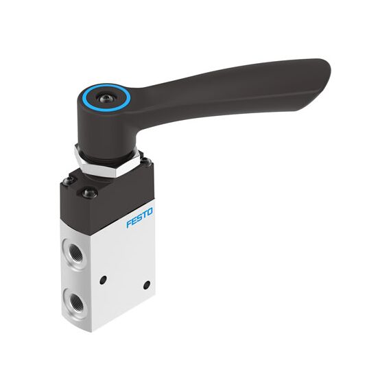 Ventil cu pârghie Festo VHEF-HT-M32-M-G18, cod 8080936, 3/2 NC, acțiune monostabil, conexiune G1/8 - megora.ro