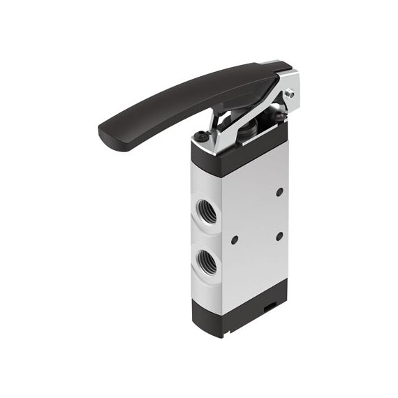 Ventil cu pârghie Festo VHEF-L-M52-M-G14, cod 4500000, 5/2, acțiune monostabil, conexiune G1/4 - megora.ro