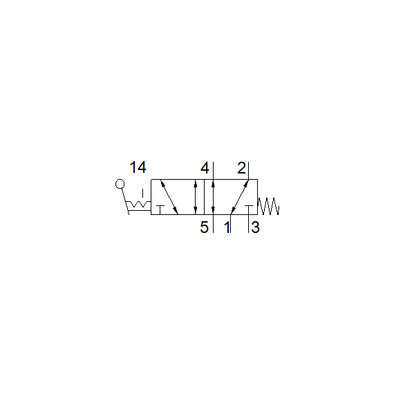 Ventil cu pârghie Festo VHEF-V-B52-G14, cod 5300035, 5/2, acțiune bistabil, conexiune G1/4 - megora.ro