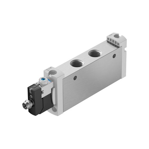 Ventil electromagnetic Festo VUVG-L18-M52-MT-G14-1R8L, cod 8031532, 5/2, acțiune monostabil, alimentare 24 VDC, conexiune G1/4 - megora.ro
