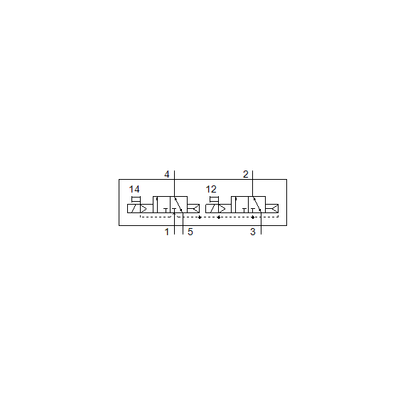 Ventil electromagnetic Festo VUVG-L18-T32C-AT-G14-1R8L, cod 8031525, 2x3/2 NC, acțiune monostabil, alimentare 24 VDC, conexiune G1/4 - megora.ro
