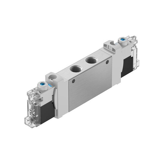 Ventil electromagnetic Festo VUVG-LK14-B52-T-G18-1H2L-S, cod 8042564, 5/2, acțiune bistabil, alimentare 24 VDC, conexiune G1/8 - megora.ro