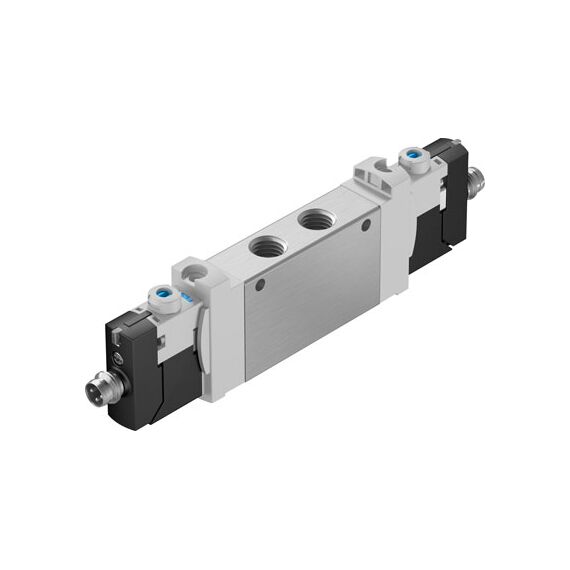 Ventil electromagnetic Festo VUVG-LK14-T32C-AT-G18-1R8L-S, cod 8042566, 2x3/2 NC, acțiune monostabil, alimentare 24 VDC, conexiune G1/8 - megora.ro