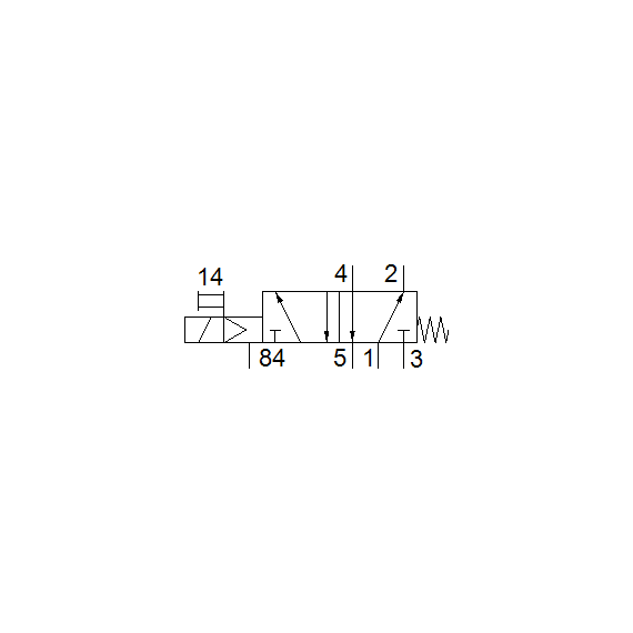 Ventil electromagnetic Festo VUVS-L20-M52-MD-G18-F7-1C1, cod 575264, 5/2, acțiune monostabil, alimentare 24 VDC, conexiune G1/8 - megora.ro