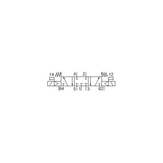 Ventil electromagnetic Festo VUVS-L20-P53C-MD-G18-F7-1C1, cod 575268, 5/3 CC, acțiune bistabil, alimentare 24 VDC, conexiune G1/8 - megora.ro