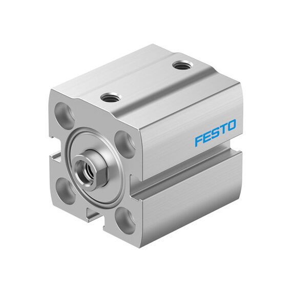 Cilindru compact Ø20 mm, Festo ADN-S20, cu acțiune dublă, piston cu filet M6 FI, cu frână și magnet - megora.ro