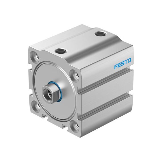Cilindru compact Ø50 mm, Festo ADN-S50, cu acțiune dublă, piston cu filet M10 FI, cu frână și magnet - megora.ro