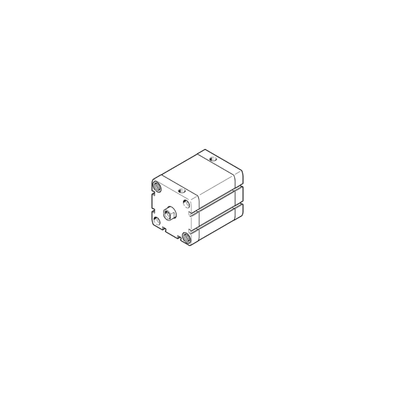 Cilindru compact Ø63 mm, Festo ADN63, cu acțiune dublă, piston cu filet M10 FI, cu frână și magnet, ISO21287 - megora.ro