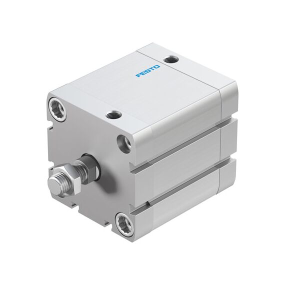 Cilindru compact Ø63 mm, Festo ADN63, cu acțiune dublă, piston cu filet M12x1.25 FE, cu frână și magnet, ISO21287 - megora.ro