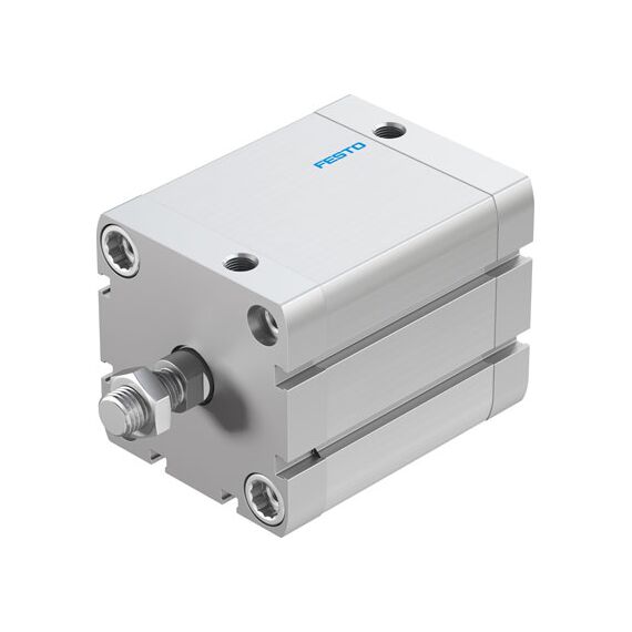 Cilindru compact Ø63 mm, Festo ADN63, cu acțiune dublă, piston cu filet M12x1.25 FE, cu frână și magnet, ISO21287 - megora.ro