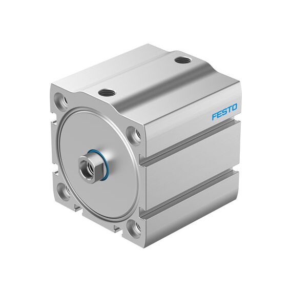 Cilindru compact Ø63 mm, Festo ADN-S63, cu acțiune dublă, piston cu filet M10 FI, cu frână și magnet - megora.ro